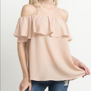 Ruffled Off the Shoulder Top